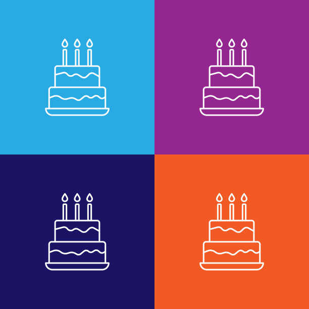 生日蛋糕标志