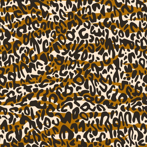 抽象豹纹印花