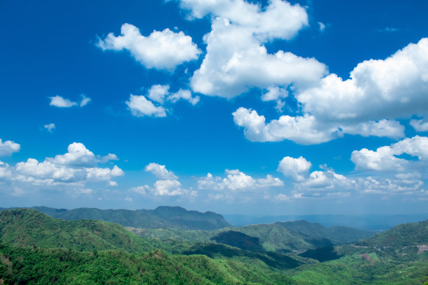 绿地蓝天户外美景