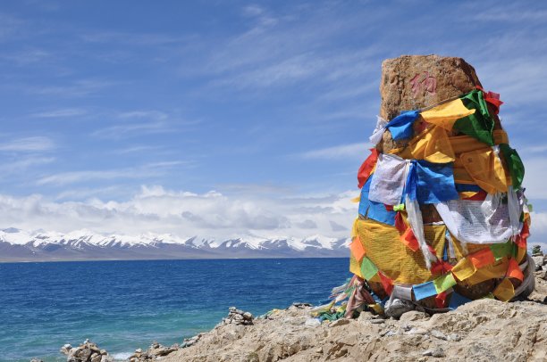 西藏纳木错湖边风景