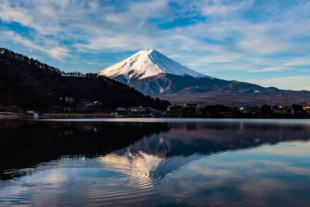 雪山倒影