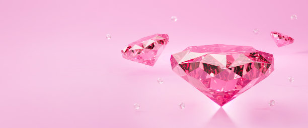 浪漫珠宝钻石粉色背景