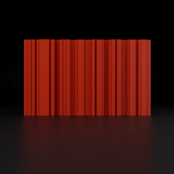 3d红色舞台模型