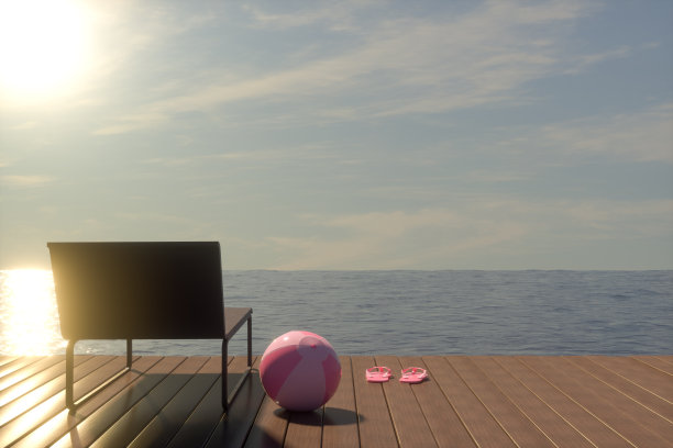 云景,海滩充气球,厚木板