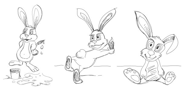 可爱卡通兔子形象设计