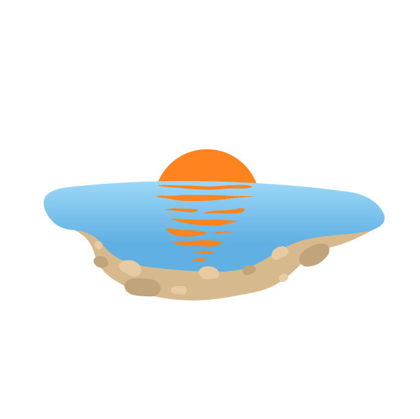 山水景区旅游logo