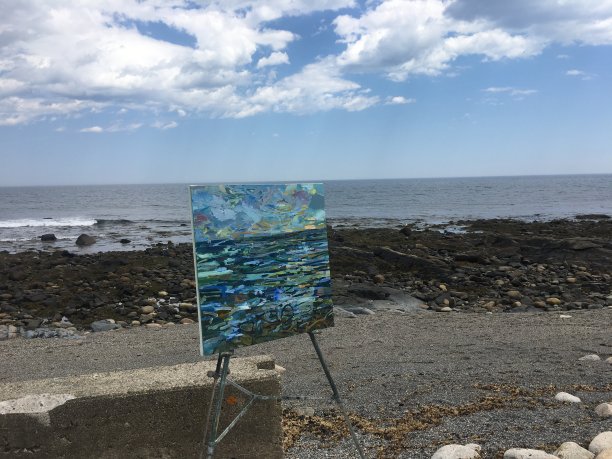 海边的艺术画