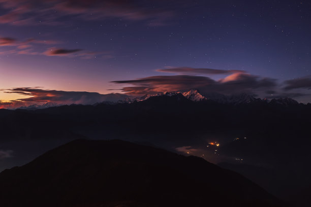 山顶星空