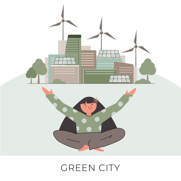 低碳生活,绿色出行,绿色城市