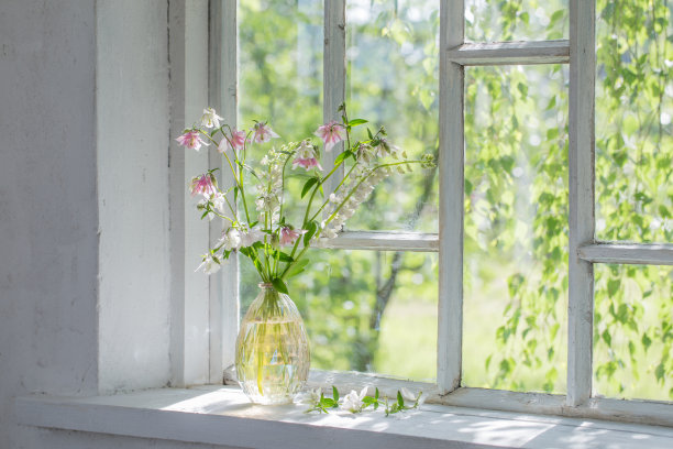 窗户花卉装饰