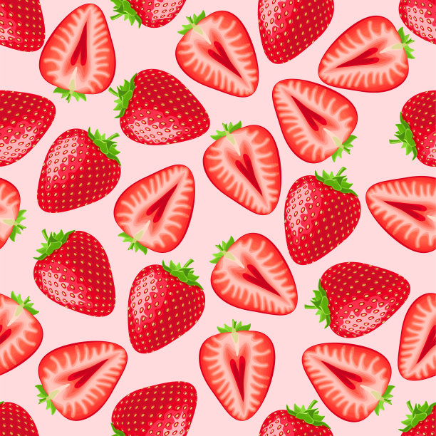 粉红草莓美食设计