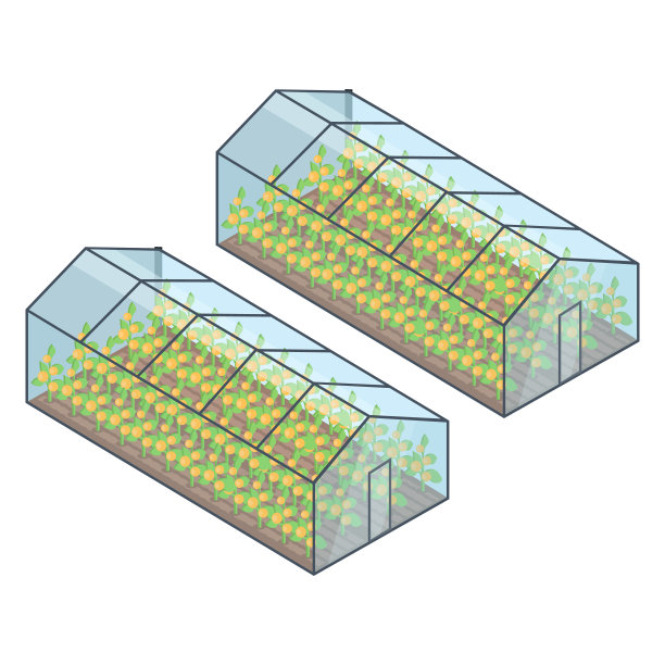 2.5d建筑医疗科技插画