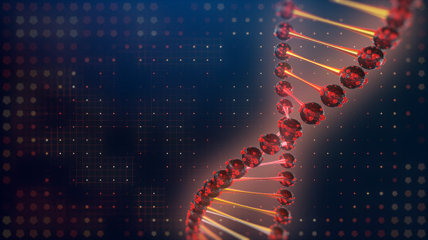 蓝色dna基因细胞医疗行业医学