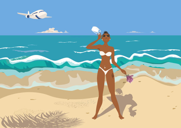 夏季沙滩旅游海报