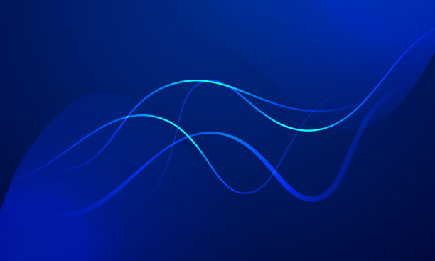 蓝色曲线科技感设计小元素