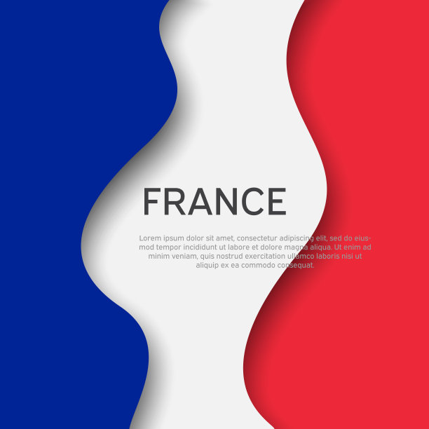 法国插画法国红色