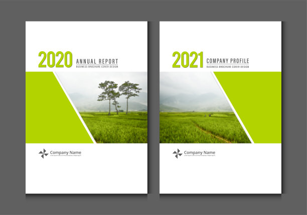 企业宣传画册封面绿色质感背景