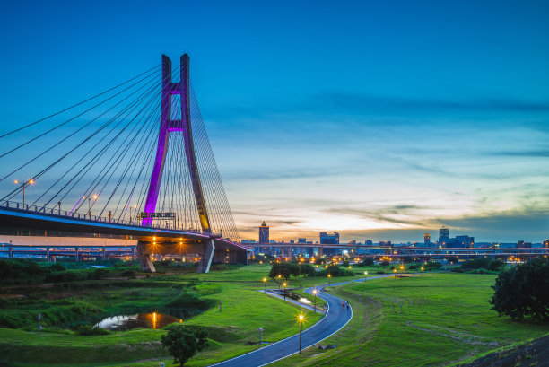 中国台湾台北城市夜景