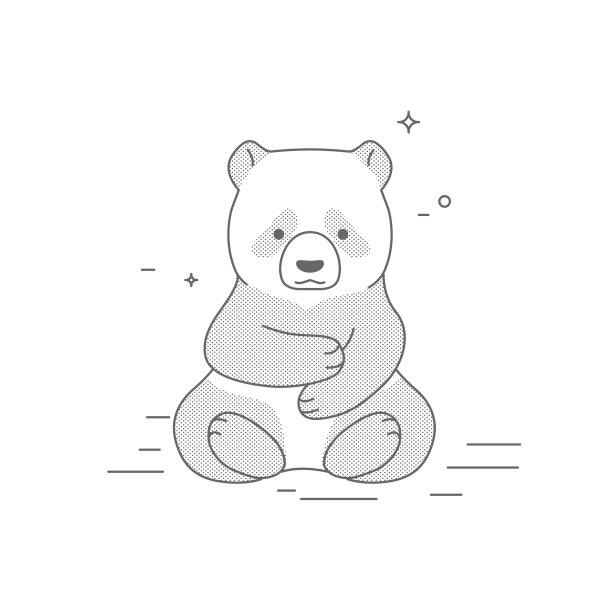 可爱卡通熊猫logo
