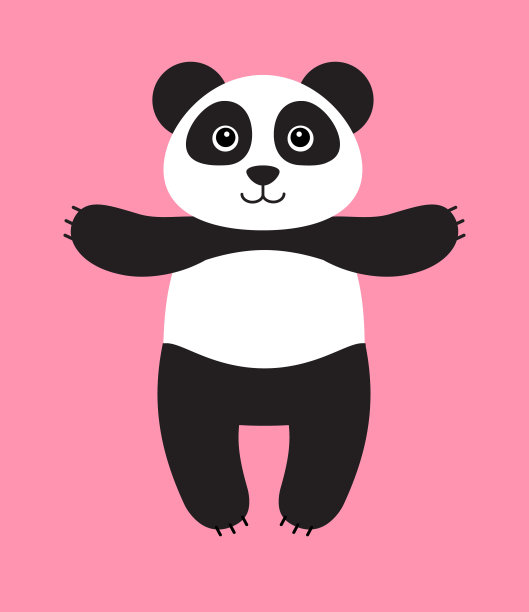 卡通熊猫标志设计