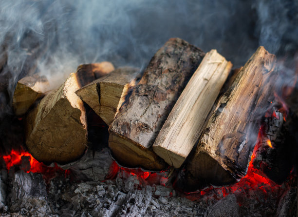 烧烤木材
