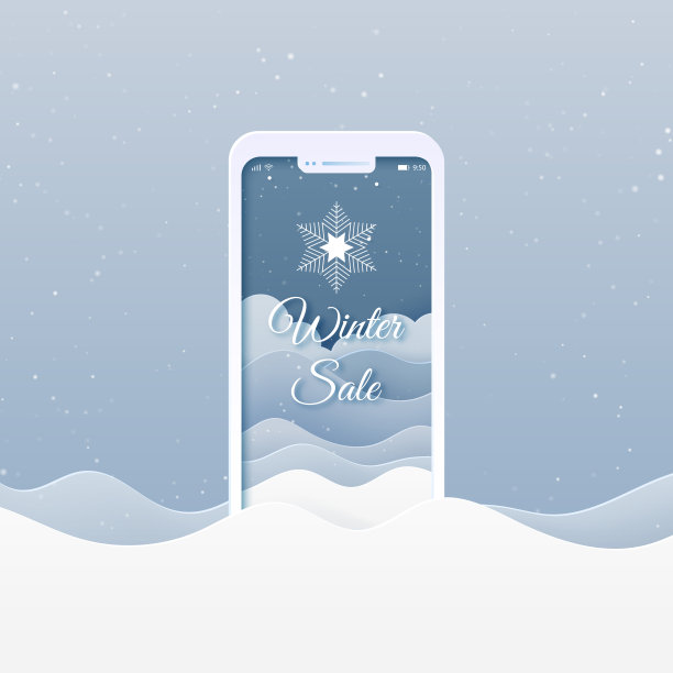 大雪雪花banner