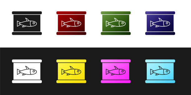 矢量鱼类图标