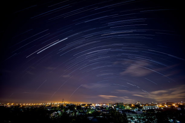 城市星空背景地产背景