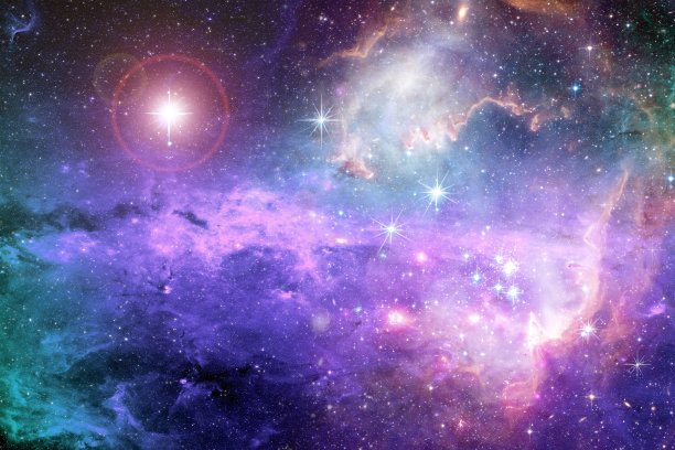 紫色梦幻抽像星空背景