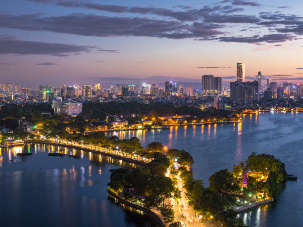 西湖灯光夜景