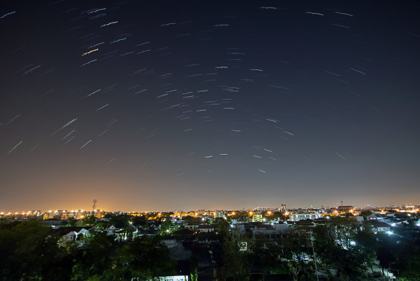 城市星空背景地产背景