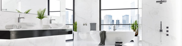 白色大理石浴室