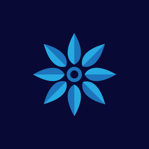 插画花logo