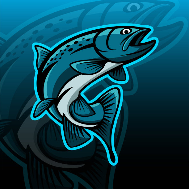 鱼logo设计,标志设计