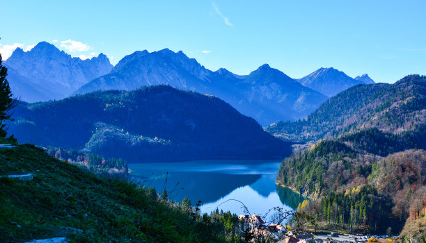 山湖俯瞰山湖俯视