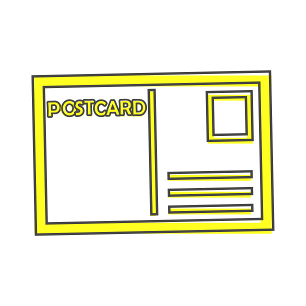 复古明信片卡片设计模板