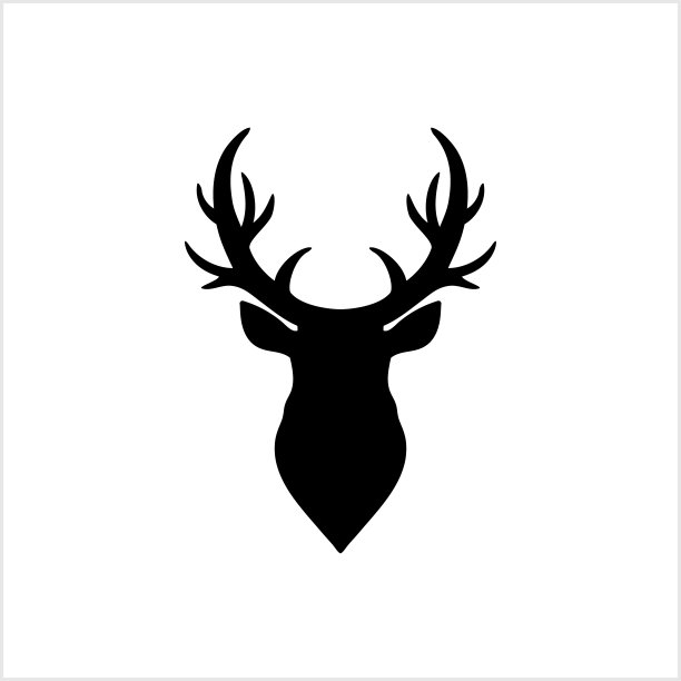 鹿剪影 鹿logo