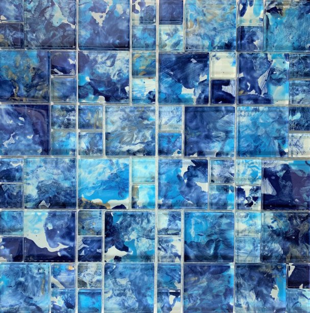 格子瓷砖蓝色格子