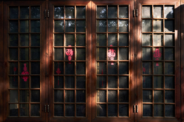 窗户木窗中式窗户