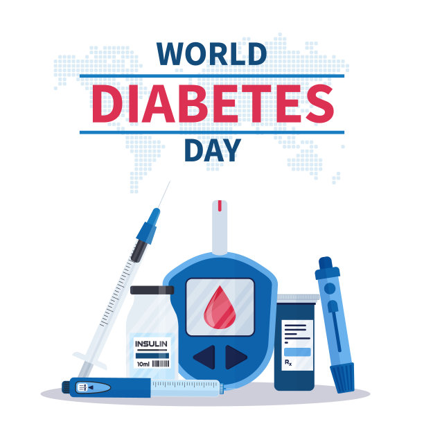 世界糖尿病日标志 蓝环