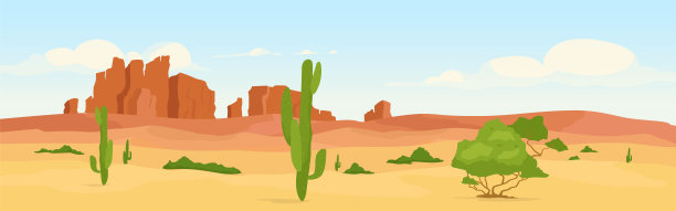 沙漠旅游插画海报