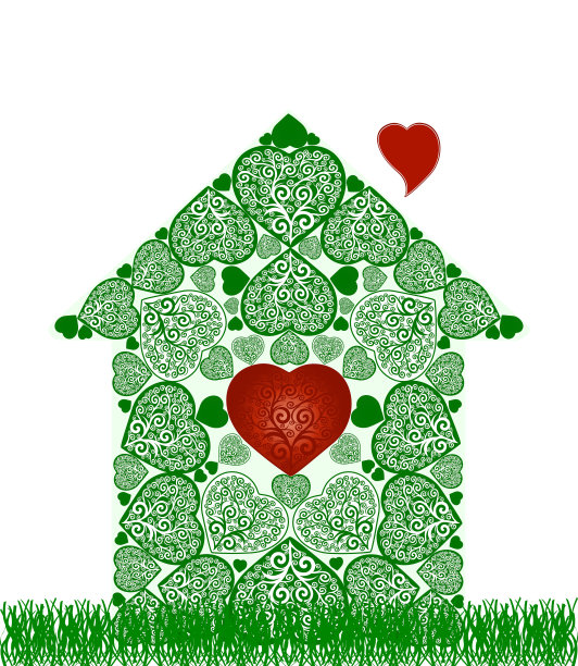 绿叶心形环保科技logo