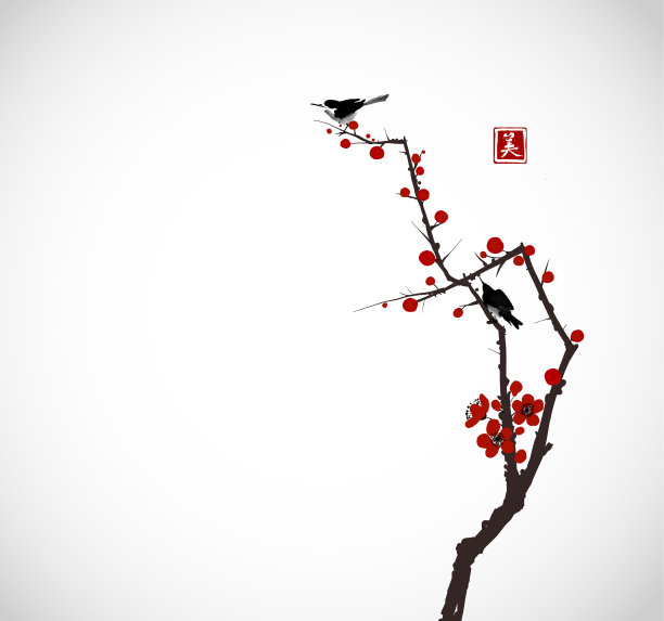 中式国画花鸟