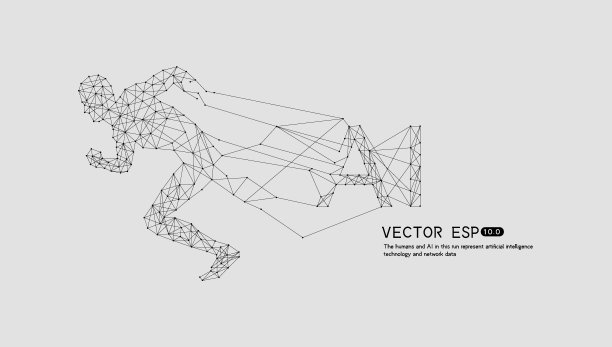 ai矢量跑步人物剪影