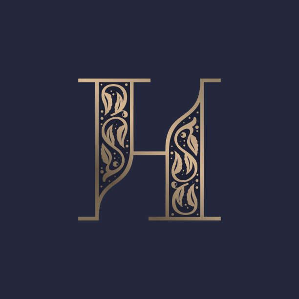 古钱币logo字母h