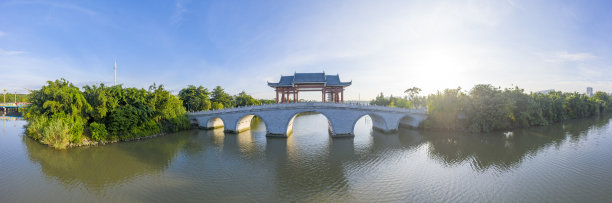 夜晚的湿地水面