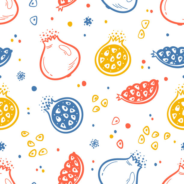 水果食物印花墙纸设计