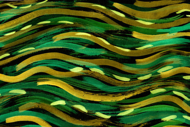 绿色渐变波浪纹理背景素材