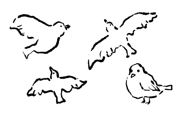 中国画小鸟