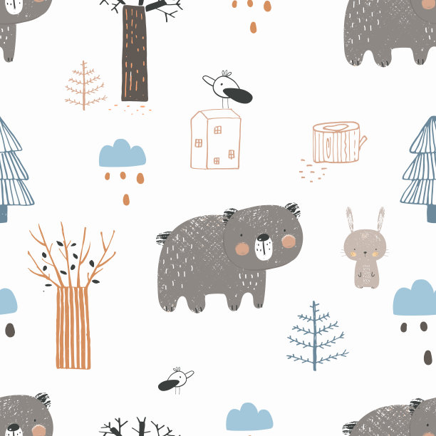 卡通森林动物装饰墙